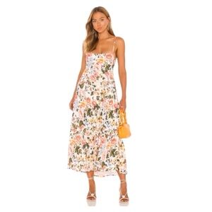 Faithful The Brand Corvina Midi Dress Teatro Floral Print NEW